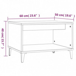 Couchtisch Schwarz 60x50x40 cm Holzwerkstoff