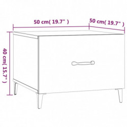 Couchtische mit Metallbeinen 2 Stk. Betongrau 50x50x40 cm