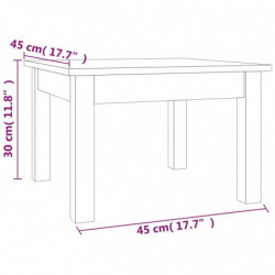 Couchtisch Weiß 45x45x30 cm Massivholz Kiefer