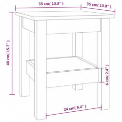 Couchtisch Honigbraun 35x35x40 cm Massivholz Kiefer