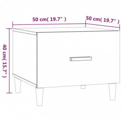 Couchtische 2 Stk. Braun Eiche 50x50x40 cm Holzwerkstoff