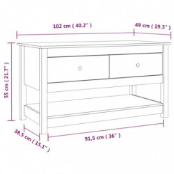 Couchtisch 102x49x55 cm Massivholz Kiefer