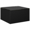 9-tlg. Garten-Lounge-Set mit Auflagen Poly Rattan Schwarz