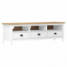 TV-Schrank Hill Range Weiß 158×40×47 cm Kiefer Massivholz