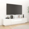 TV-Schrank mit LED-Leuchten Weiß 180x35x40 cm