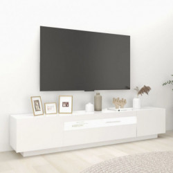 TV-Schrank mit LED-Leuchten Weiß 200x35x40 cm