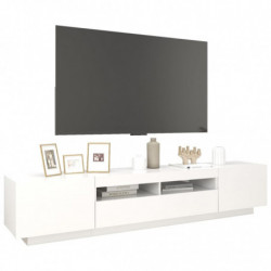 TV-Schrank mit LED-Leuchten Weiß 200x35x40 cm