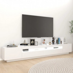 TV-Schrank mit LED-Leuchten Weiß 260x35x40cm