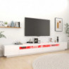 TV-Schrank mit LED-Leuchten Weiß 300x35x40 cm