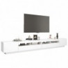 TV-Schrank mit LED-Leuchten Weiß 300x35x40 cm