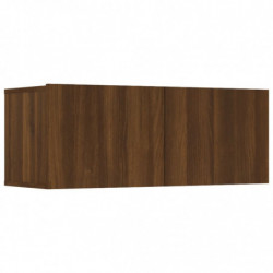 TV-Schränke 4 Stk. Braun Eichen-Optik 80x30x30 cm Holzwerkstoff