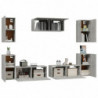 7-tlg. TV-Schrank-Set Betongrau Holzwerkstoff