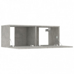 7-tlg. TV-Schrank-Set Betongrau Holzwerkstoff