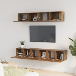 5-tlg. TV-Schrank-Set Räuchereiche Holzwerkstoff