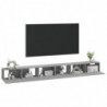 3-tlg. TV-Schrank-Set Grau-Sonoma Holzwerkstoff