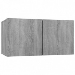 TV-Wandschränke 4 Stk. Grau Sonoma 60x30x30 cm Holzwerkstoff