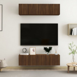 TV-Wandschränke 4 Stk. Braun Eiche 60x30x30 cm Holzwerkstoff