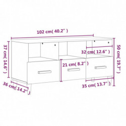 TV-Schrank Weiß 102x36x50 cm Holzwerkstoff