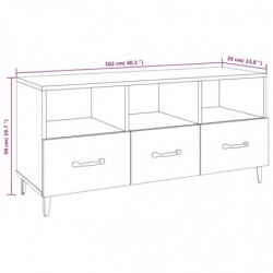 TV-Schrank Schwarz 102x35x50 cm Holzwerkstoff