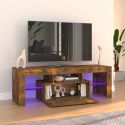 TV-Schrank mit LED-Leuchten Räuchereiche 120x35x40 cm