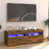 TV-Schrank mit LED-Leuchten Räuchereiche 120x35x40 cm