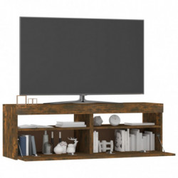 TV-Schrank mit LED-Leuchten Räuchereiche 120x35x40 cm