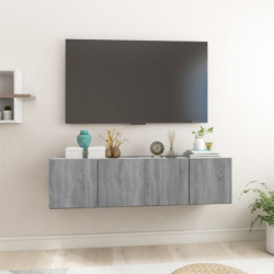 TV-Wandschrank Grau Sonoma 2 Stk. 60x30x30 cm Holzwerkstoff