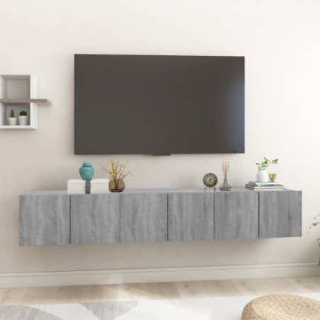 TV-Wandschrank Grau Sonoma 3 Stk. 60x30x30 cm Holzwerkstoff