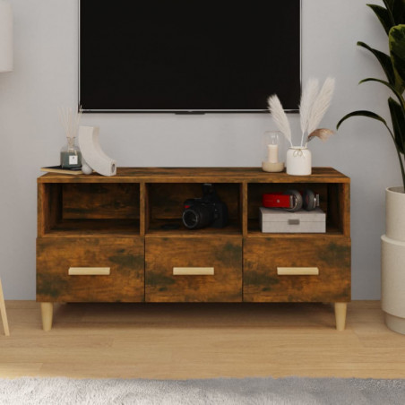 TV-Schrank Räuchereiche 102x36x50 cm Holzwerkstoff