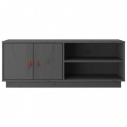 TV-Schrank Grau 105x34x40 cm Massivholz Kiefer