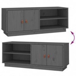 TV-Schrank Grau 105x34x40 cm Massivholz Kiefer