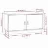 TV-Schrank Grau 80x34x40 cm Massivholz Kiefer