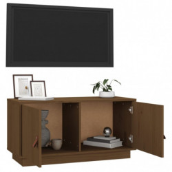 TV-Schrank Honigbraun 80x34x40 cm Massivholz Kiefer