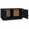 TV-Schrank Schwarz 80x34x40 cm Massivholz Kiefer