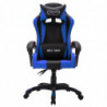 Gaming-Stuhl mit RGB LED-Leuchten Blau und Schwarz Kunstleder