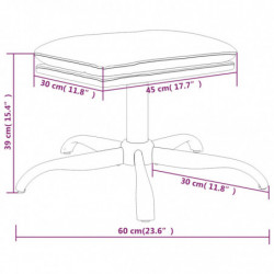 Fußhocker Braun 60x60x39 cm Stoff