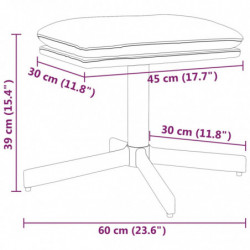 Fußhocker Hellgrau 60x60x39 cm Samt