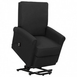 Sessel mit Aufstehhilfe Schwarz Stoff