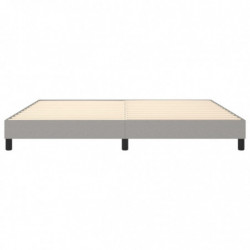 Boxspringbett Hellgrau 200x200 cm Stoff