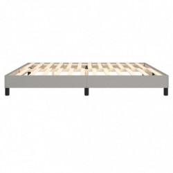 Boxspringbett Hellgrau 200x200 cm Stoff