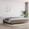 Boxspringbett Taupe 200x200 cm Stoff