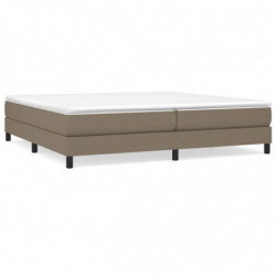 Boxspringbett Taupe 200x200 cm Stoff