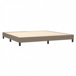 Boxspringbett Taupe 200x200 cm Stoff