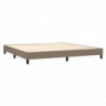 Boxspringbett Taupe 200x200 cm Stoff