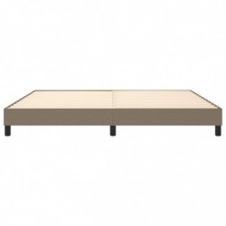 Boxspringbett Taupe 200x200 cm Stoff