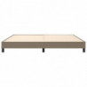 Boxspringbett Taupe 200x200 cm Stoff