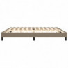 Boxspringbett Taupe 200x200 cm Stoff