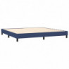 Boxspringbett Blau 200x200 cm Stoff