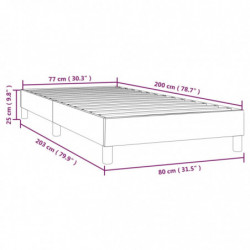 Boxspringbett Blau 80x200 cm Stoff