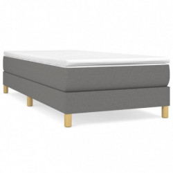 Boxspringbett Dunkelgrau 90x190 cm Stoff